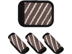 Conjunto De 4 Alças Antiderrapantes Bagagem Marrom