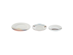 Conjunto de Louça HOME ESPRIT Azul Verde Porcelana Tropical 18 Peças 27 X 27 X 2 Cm