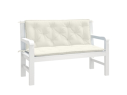 Vidaxl Almofadões Banco Jardim 2pcs 120x50x7cm Mesclado Creme