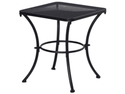 Mesa lateral retangular, 45x45x50cm, resistente às intempéries, estilo mesh, preto