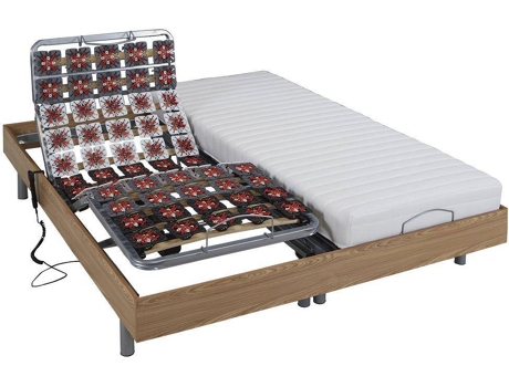 Cama Articulada DREAMEA (Bege - Madeira, Madeira - 2x90x200 cm)