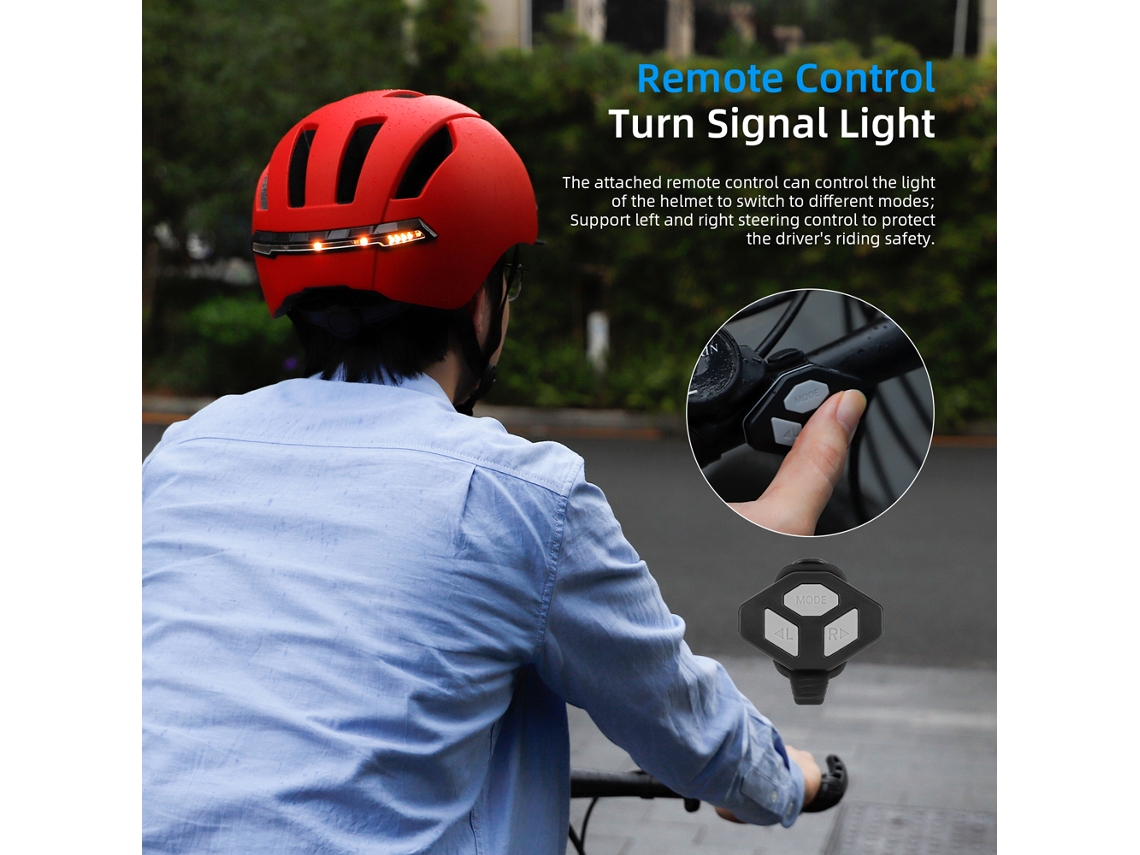 2026 casco de Ciclismo Con Señales Led, Luces Delanteras Y Traseras, Control Remoto, para Hombres Y Mujeres, Scooter Eléctrico