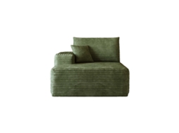 Sofá Com Chaise Longue 175x95x83 Cm - Modular Em Tecido Com Assento Profundo - Verde