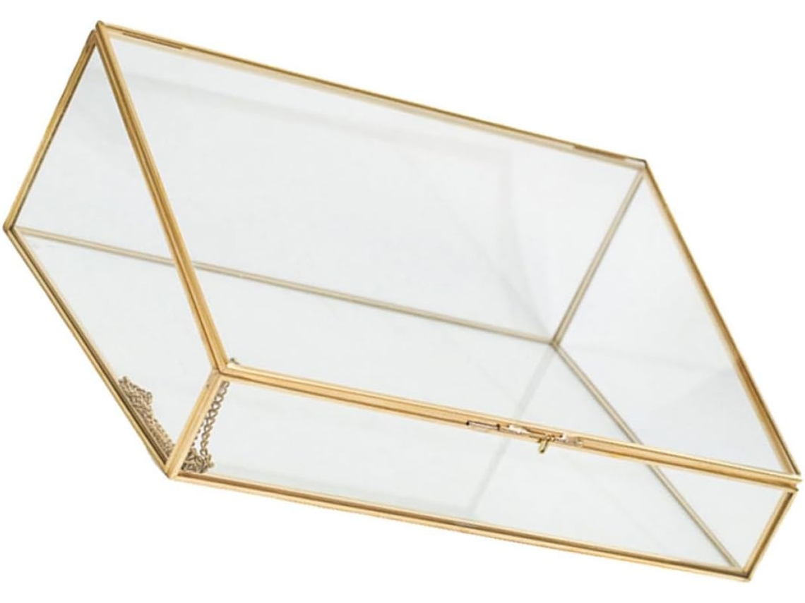 Caixa de Joias Trapezoidal de Vidro GOKOCO para Apresentação