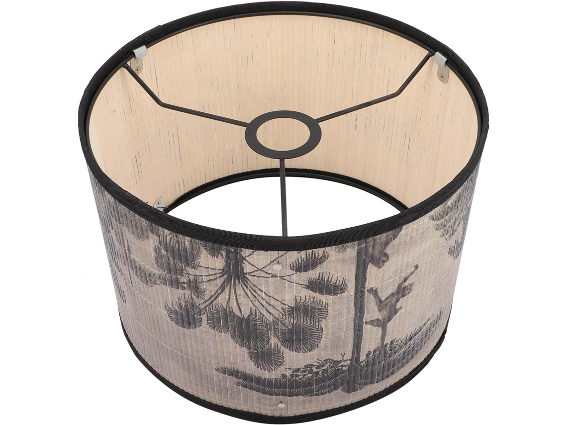 Luminária de Teto Retrô Suspensa, 20x1x30cm, com Cúpula Decorativa de Bambu para Quarto. SFUSHOS