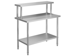 Vidaxl Mesa Trabalho Cozinha C/ Prateleira 120x60x120cm Aço Inoxidável