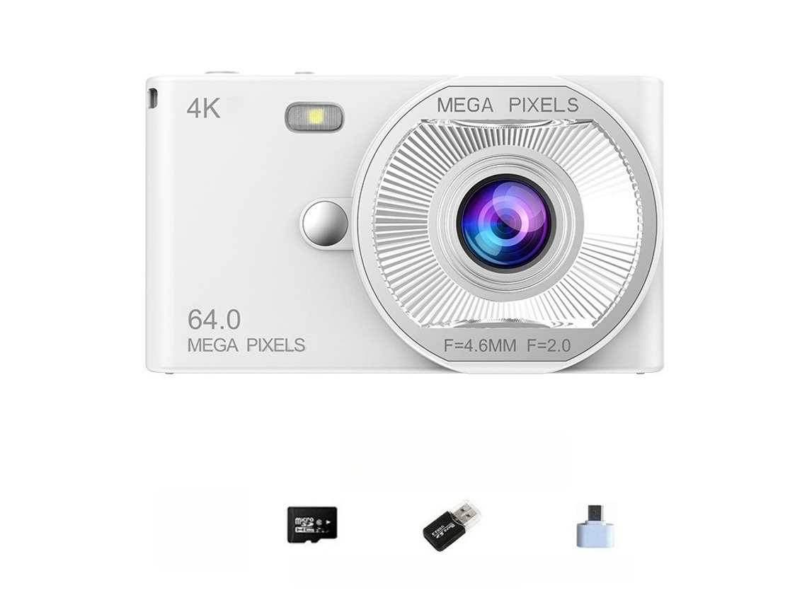 Câmara Digital Zoom De 16x, Tela Hd De 2,4 Polegadas Com Luz De Preenchimento (cartão Branco De 32 Gb) Cuich