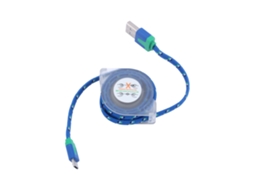 Cabo de dados retrátil de nylon, USB EOOCOO