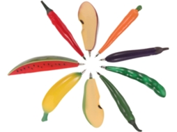 Conjunto De 9 Canetas Esferográficas Em Formato Frutas, Criativas Para