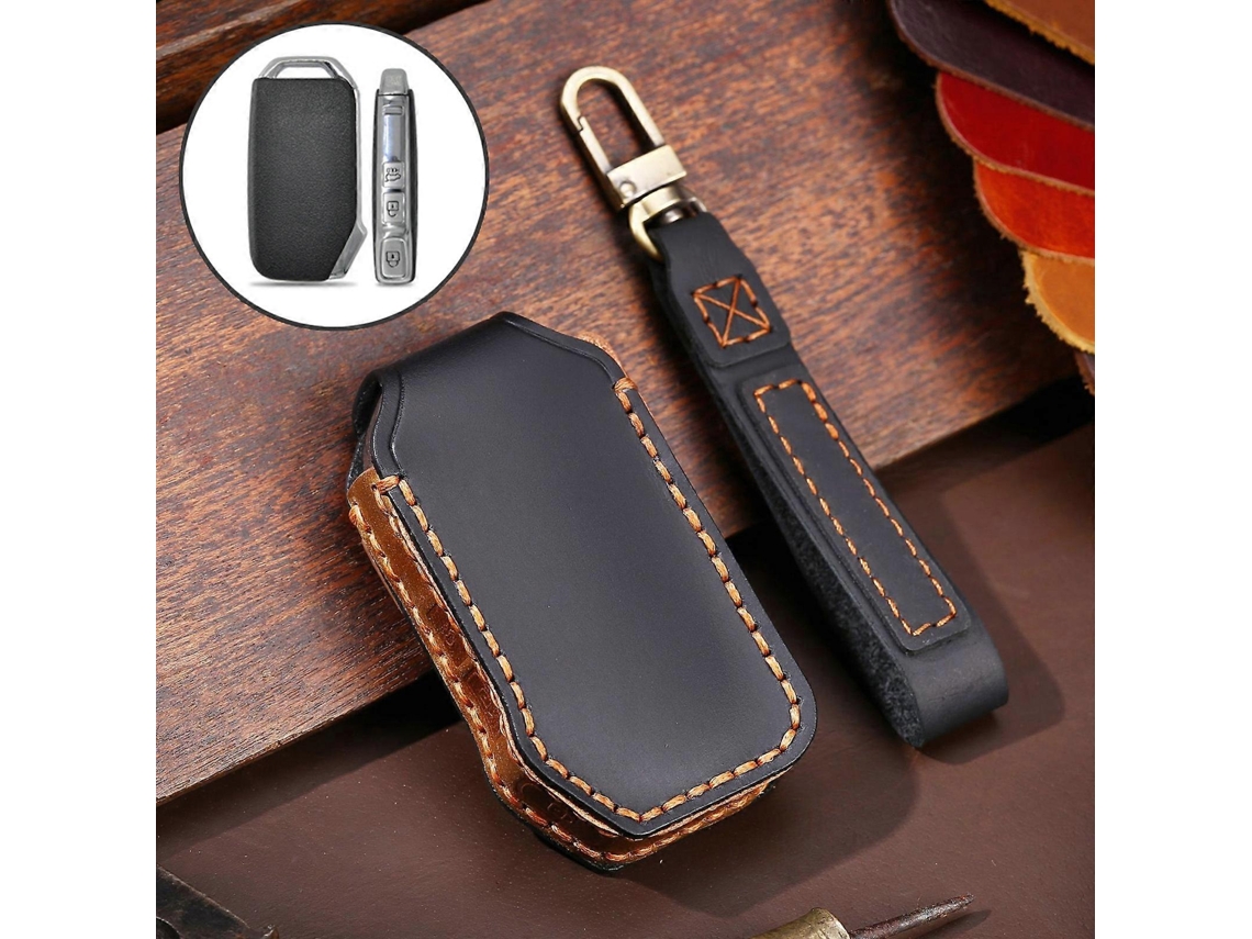 Capa protetora de chave Hallmo Couro para carros Kia, estilo B.