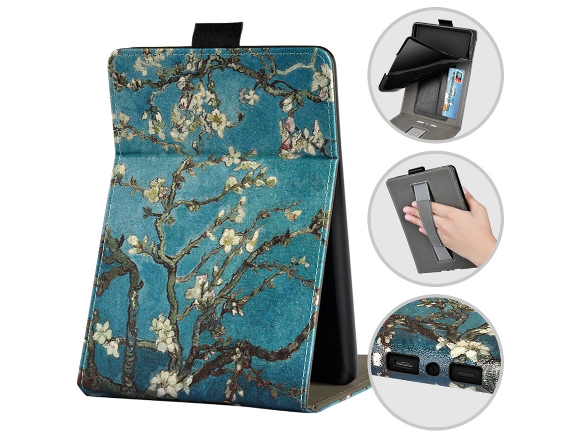 Capa Protetora Para E-reader Compatível Com Kindle Paperwhite (12 Com Suporte Dobrável Em Pu Elysve