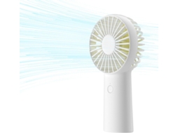 Ventilador De Mão Lalamoli, 4000mah, Recarregável Por Usb, 3 Velocidades, Adequado Para Atividades Ao Ar Livre/viagens, Gratuito Branco
