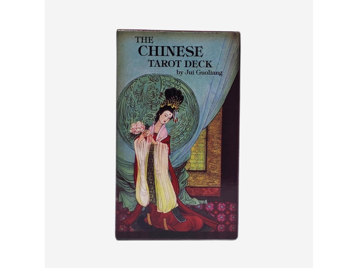 Um Baralho De Tarô Chinês Clássico, Contendo 78 Cartas De Papel Com Acabamento Brilhante, Embalado Em Uma Caixa Colorida.