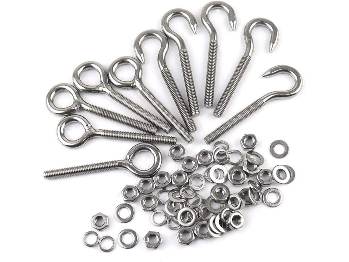 Ganchos De Teto Bestyash Com Rosca Para Parafusos Olhal, Conjunto 10 A
