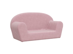 Maison Exclusive - Sofá Infantil De 2 Lugares Pelúcia Macia Rosa
