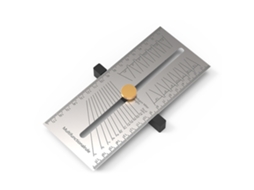 Medidor de ângulo ajustável em aço inoxidável para marcenaria, ferramenta multifuncional com esquadro e compasso.