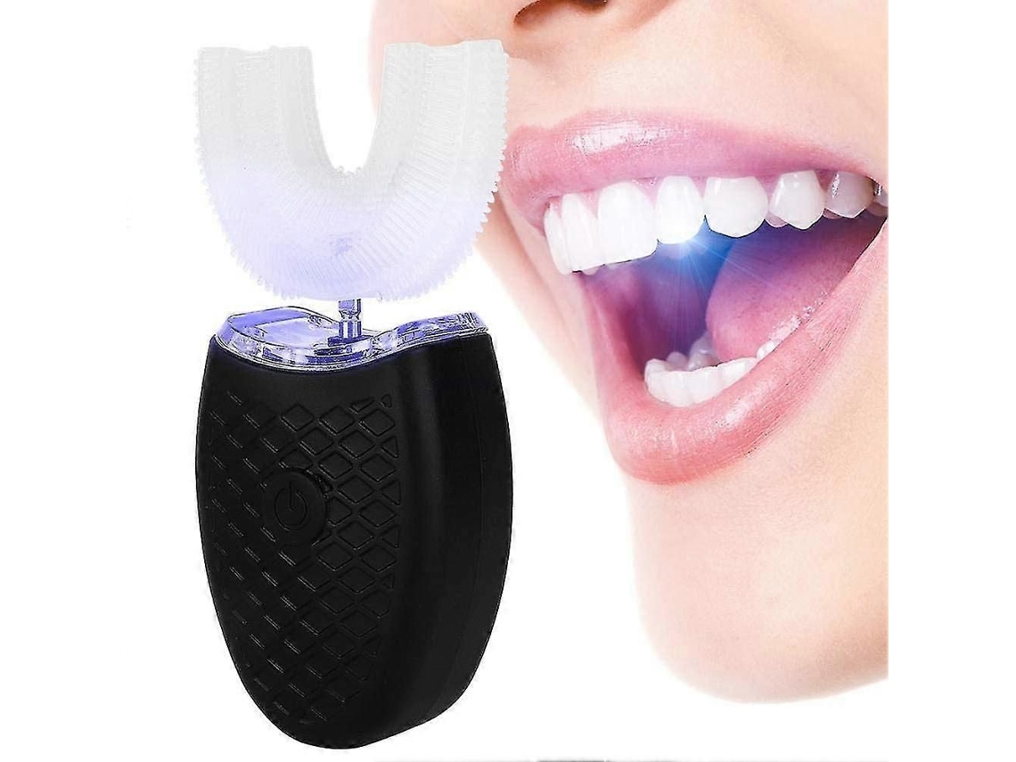 Escova De Dentes Adulta Em Forma De U, Escova De Dentes Sônica Elétrica (preto)