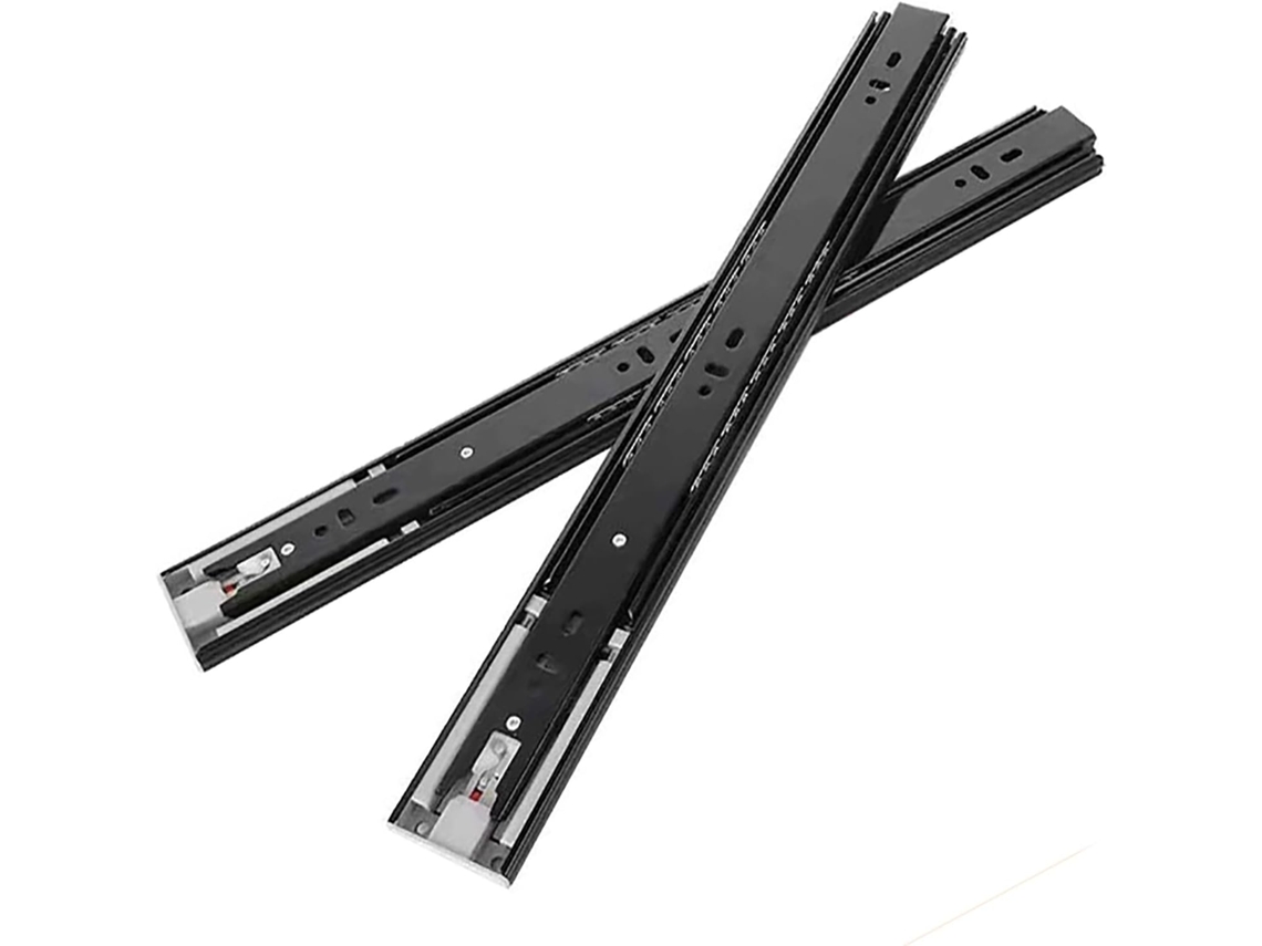 Corrediças Para Gavetas, Corrediças Ocultas De Extensão Total, A Gaveta Abre Com Um Simples Toque, Corrediças Triplas