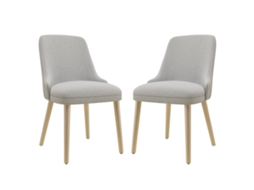 Smartue Conjunto De 2 Cadeiras De Jantar Estofadas Com Encosto Alto, Estilo Vintage Chic