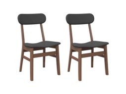 Maison Exclusive - Cadeiras De Jantar Com Almofadões 2 Pcs Madeira Maciça Castanho