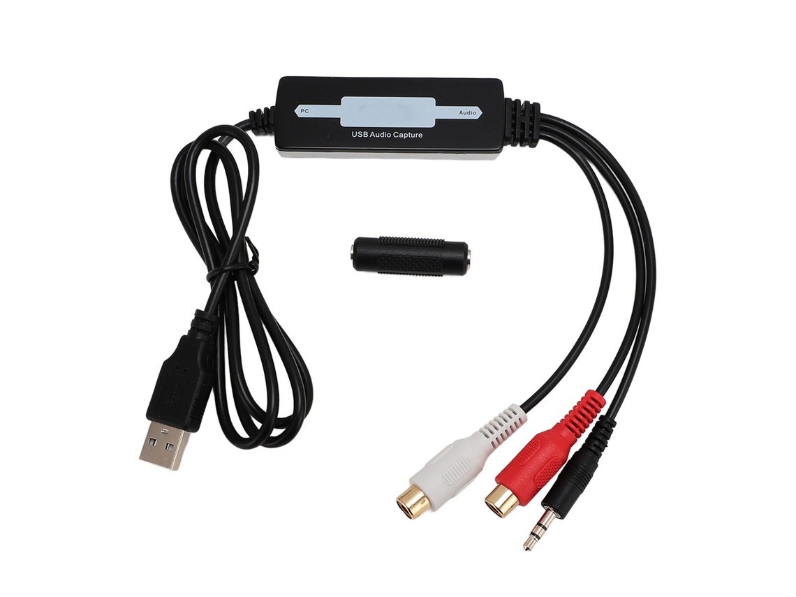 Cartão de Captura de Som Mali USB 2.0, Estéreo, Profissional, para CD e Fitas