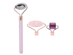 Rolo facial 3 em 1 Aquaforge com pedra Terahertz para beleza facial e rolo Gua Sha