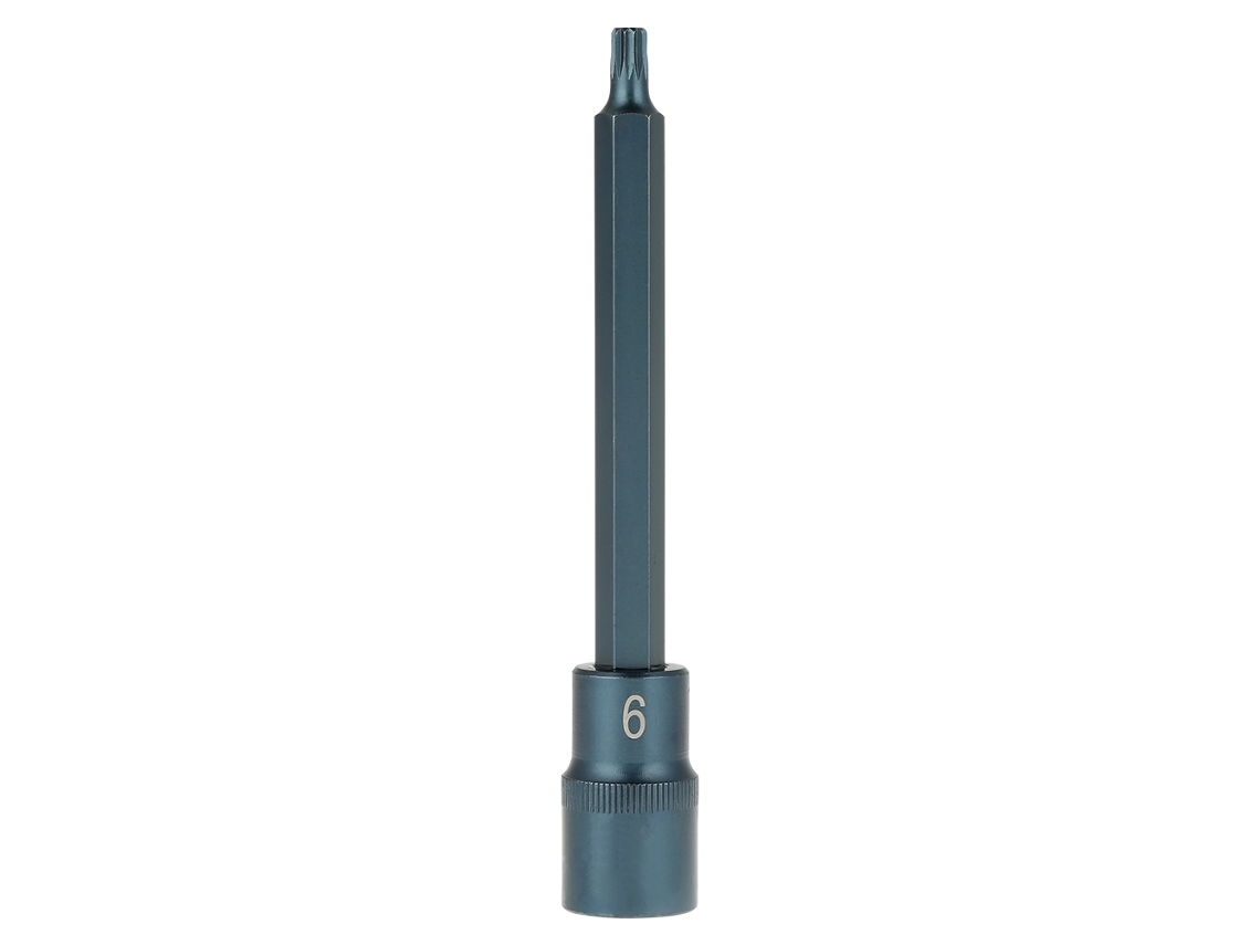 Yuru bocado de Chave Elétrica de 12 Pontos Star Bit Socket 1/2 150mm M6 Conjunto Ferramenta S2 Aço Leve 147g