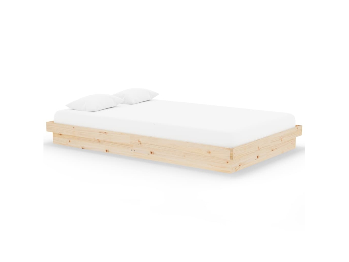 Bed Frame, Bed Frames Vidaxl Marrom Madeira (120 X 200 Cm)