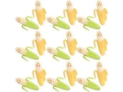 Conjunto de 70 Borrachas Miniatura em Formato Banana, Borracha Macia, Fruta Kawaii, para Desenho e Recompensas