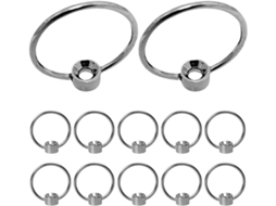 Zerodeko Conjunto De 12-puxadores Decorativos Para Tábuas Corte, Em Liga Metálica Prateada