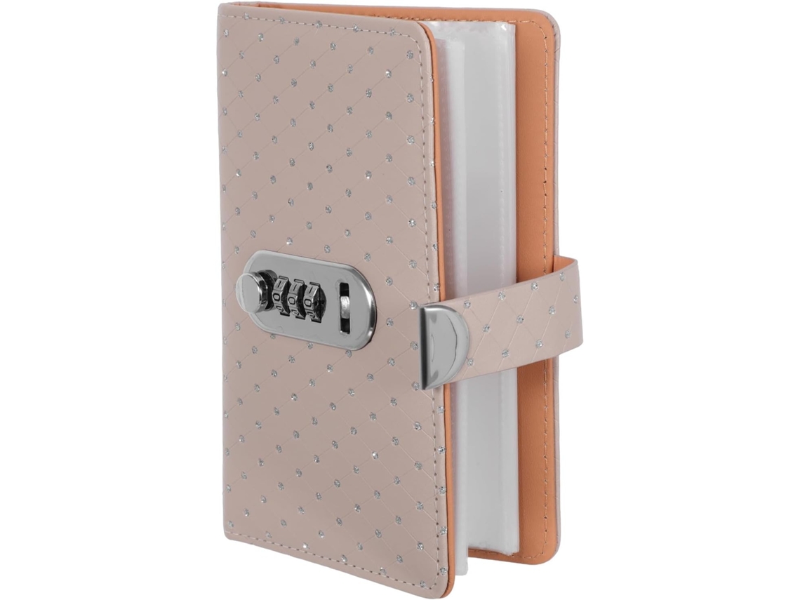 Artibetter Carnet De Défis D'épargne Com Cadenas À Code Couverture Pu Ornée De Strass 50 Páginas Com