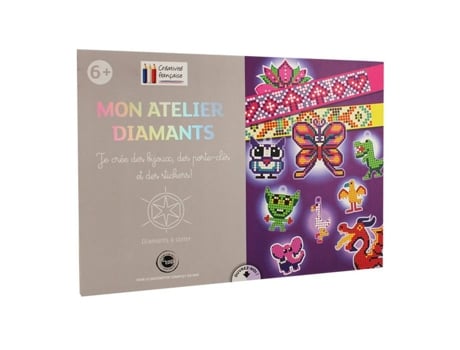 Kit Criativo Criação De Joias Em Diamantes Multicolorido 10 Cores Para Crianças A Partir De 6 Anos Ctop