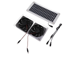 Ventilador solar Primerox 50w com painel solar portátil em ABS para fogão, trailer, quarto e animais de estimação