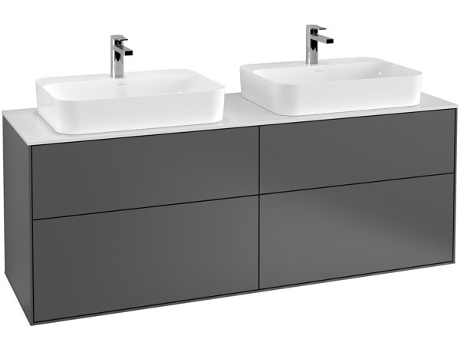 Villeroy Und Boch Finion Móvel de apoio G43200,1600X603X501Mm Mit Led- Beleuchtung Abdeckplatte Black Matt