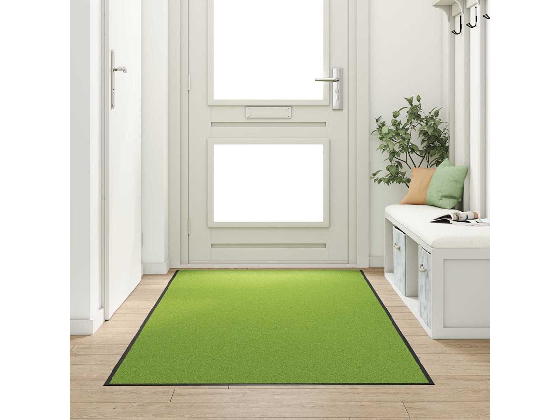 Vidaxl Tapete De Entrada Verde E Preto 120 X 250 Cm Poliamida E Pvc