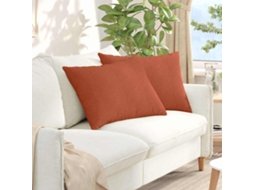 Vidaxl Travesseiros De Sofá 2 Pcs Laranja Vermelho 70 X 50 Cm