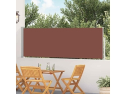 Vidaxl Toldo Lateral Retrátil Para Pátio 100x514 Cm Castanho