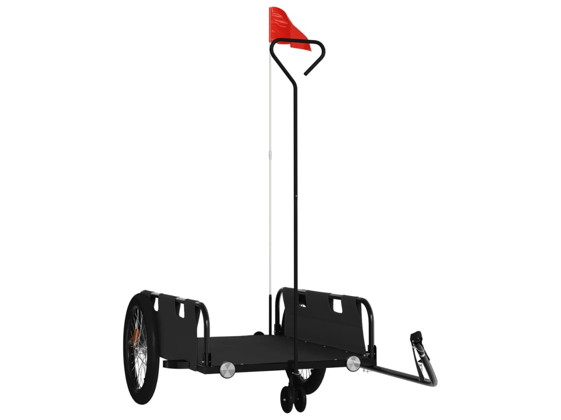 Bike Trailer, Bike Trailers Vidaxl Preto Ferro (135 X 68 X 37 Cm)
