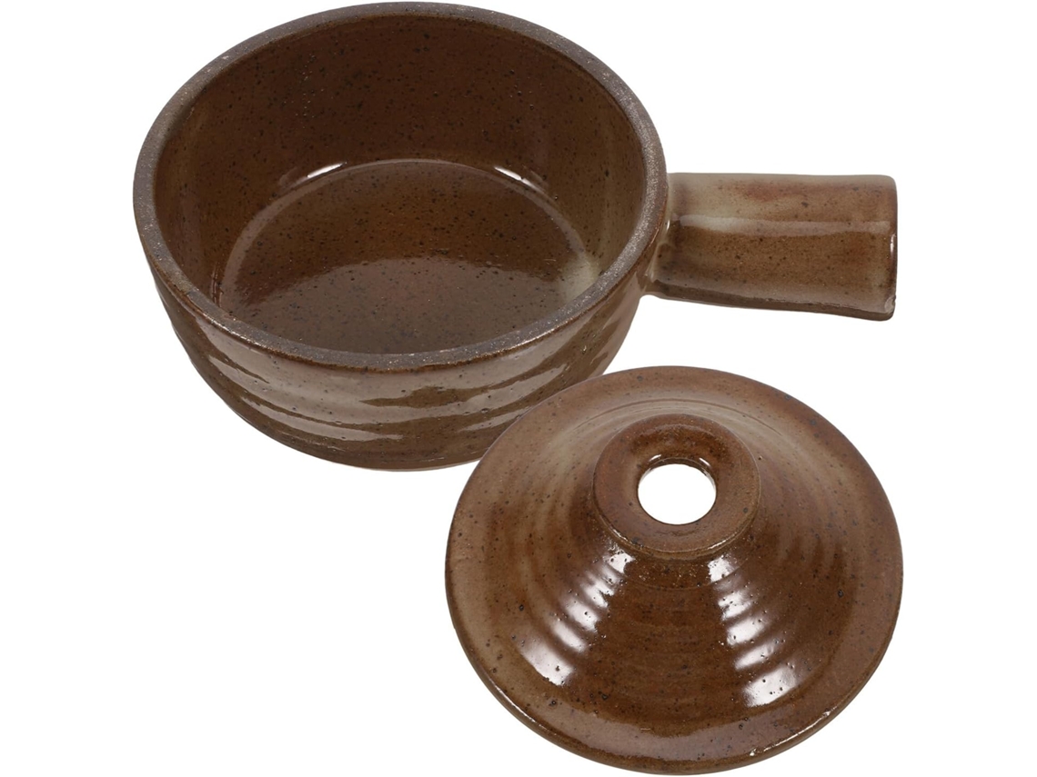 Caçarola Pequena De Barro Com Tampa, Ideal Para Sopas E Arroz, Utensílio De Cozinha Resistente A Altas Temperaturas, 1 Unidade. Gokoco