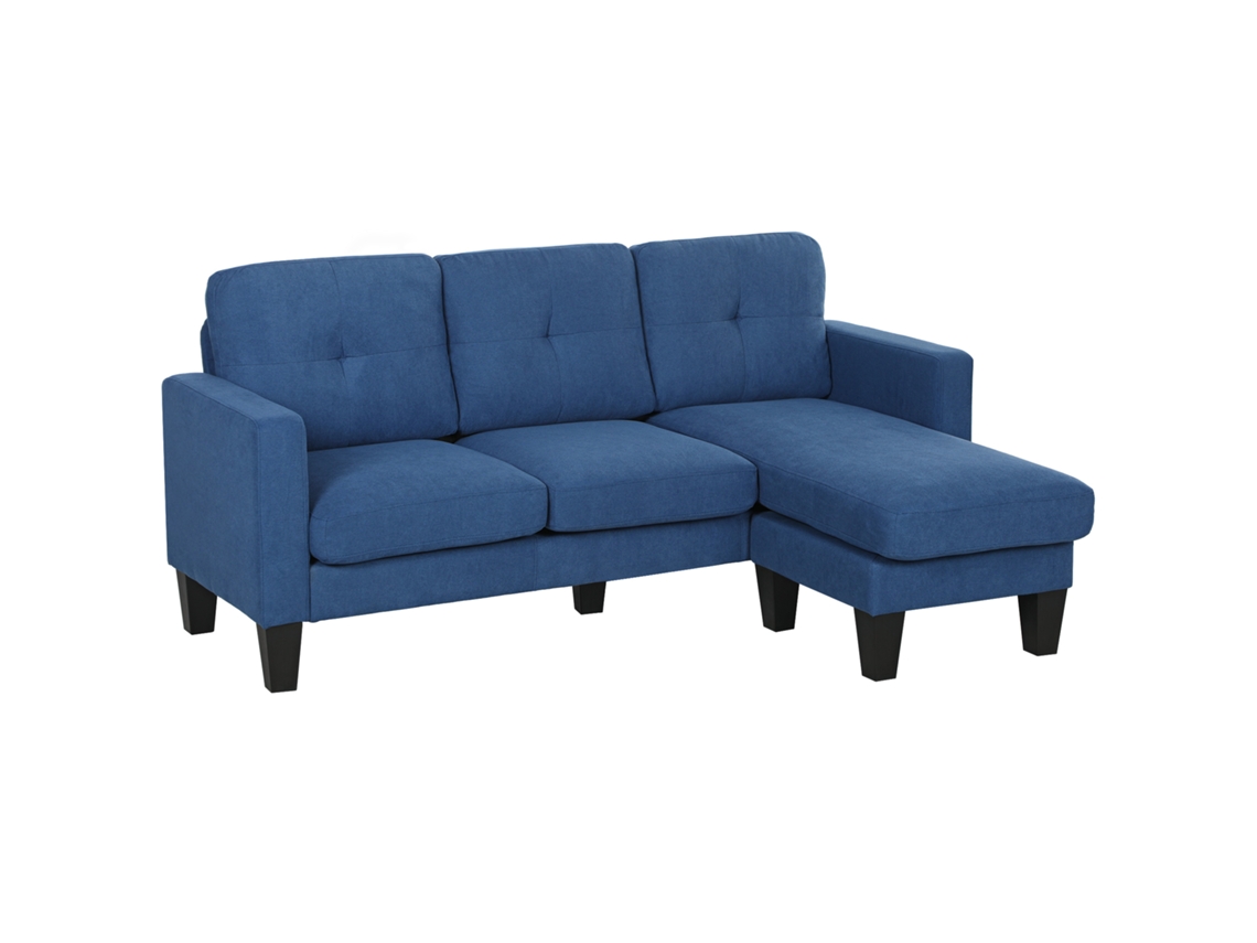 Sofá cama de 3 lugares com mesa lateral 3 em 1, encosto ajustável (196x86x81 cm) Bege S/MARCA