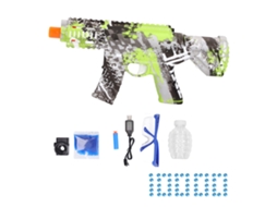 Jogo De Tiro Com Bolas De Gel Elétrico 2 Em 1 500mah 10.000 Bolas Brincadeira Outdoor Para Crianças +14 Verde