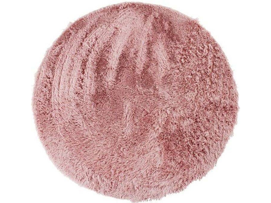 Tapete De Base Fina E Flexível Extra Macio Rosa Diâmetro 120