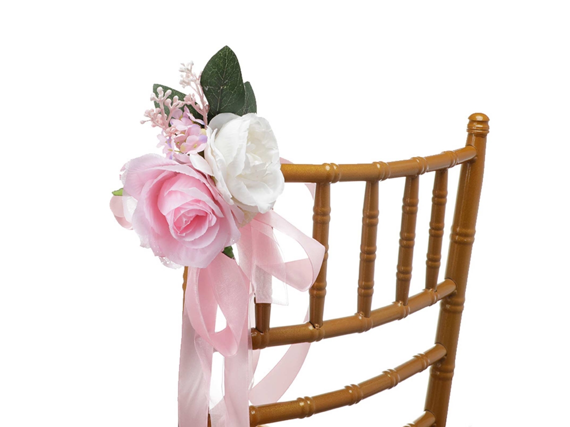 Laxiscreed Flores Artificiais Rosa E Branca Para Decoração De Casamentos E Eventos