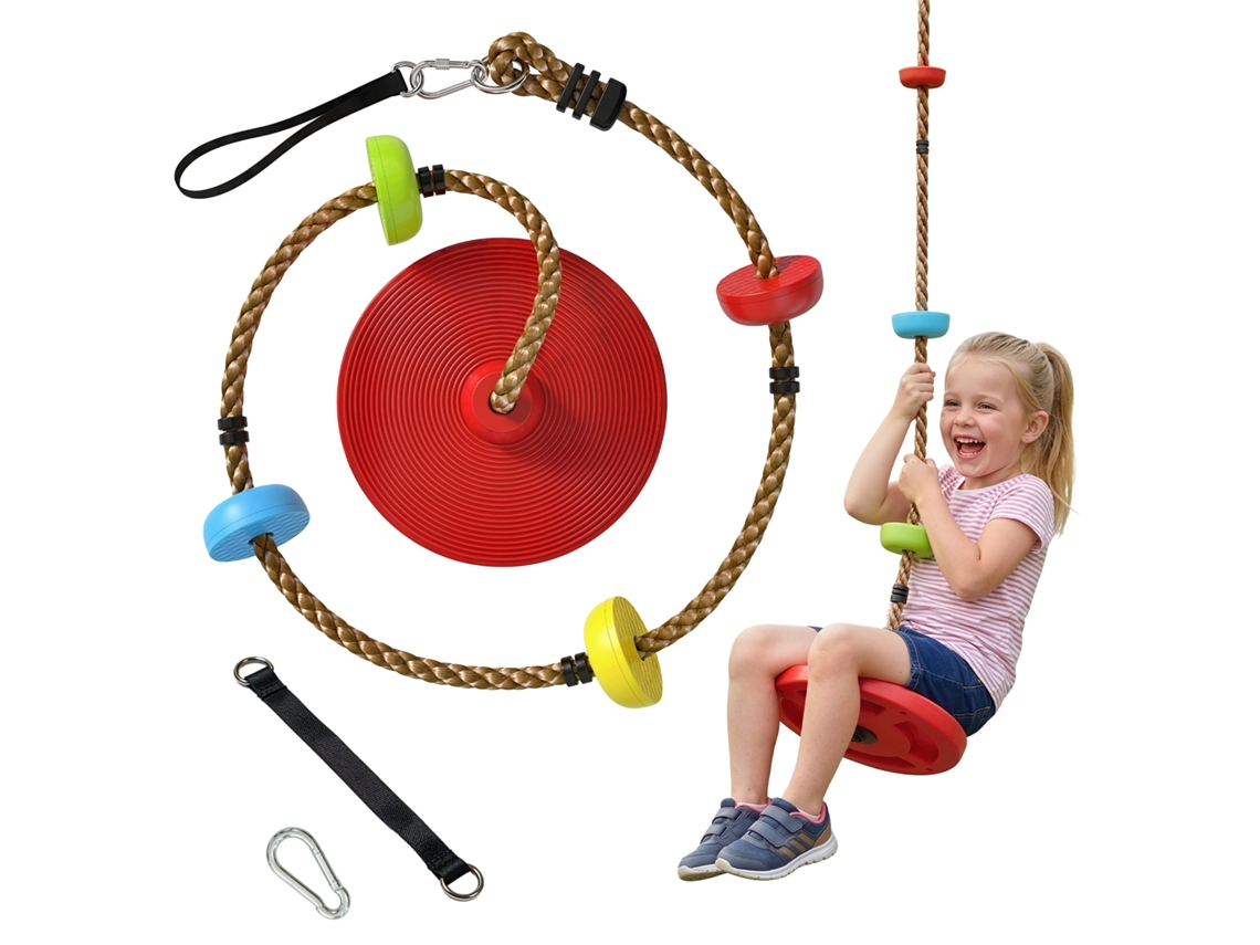 Baloiço Corda Plataforma Vermelho, Disco, Crianças 3 8a . Ge (réplica)