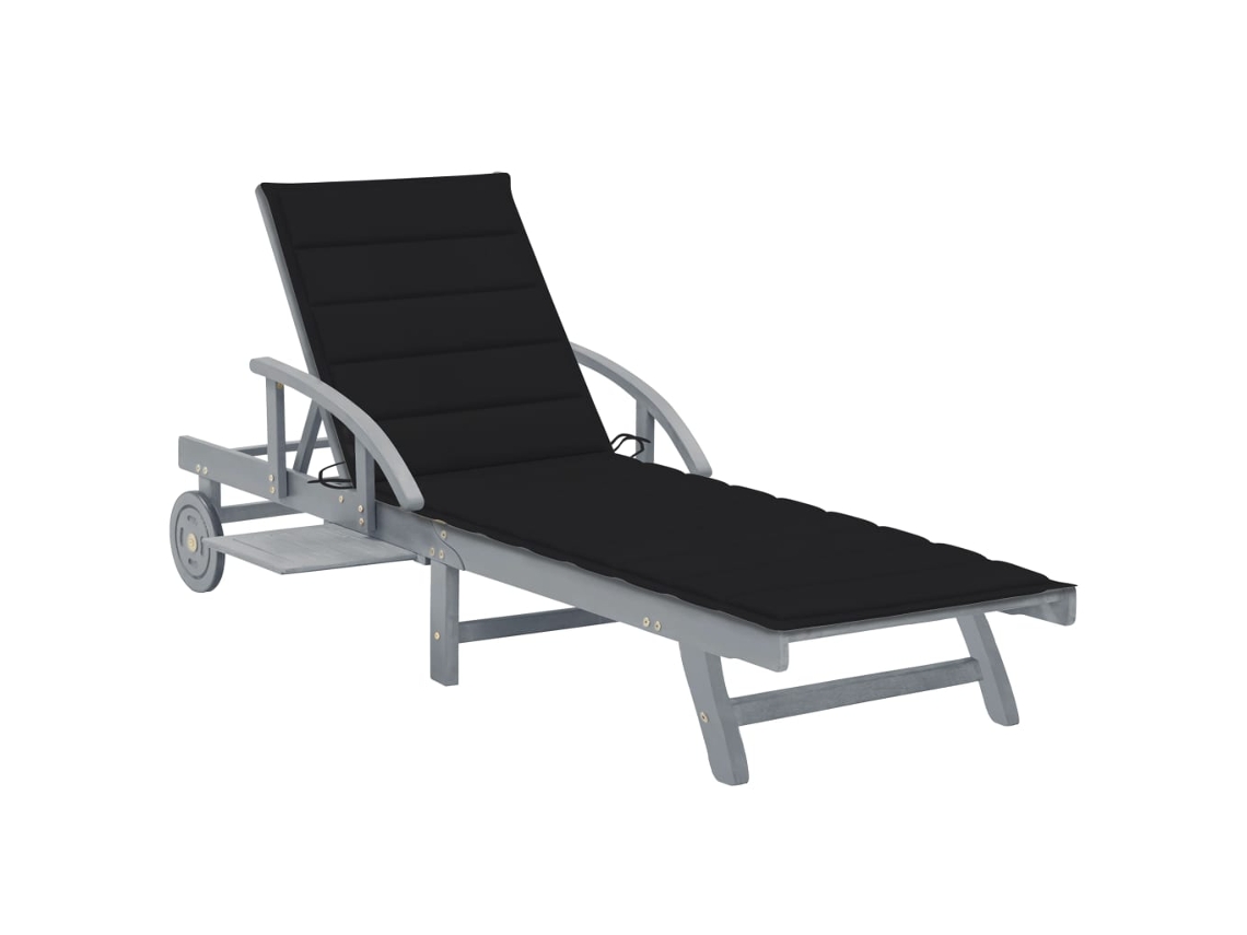 Sunlounger, Sunloungers Vidaxl Cinzeto Madeira De Acácia (n/a)