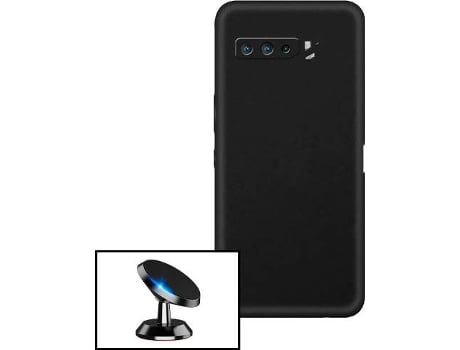 Capa + Suporte Asus ROG Phone 5s PHONECARE Silicone Líquido Preto 72741
