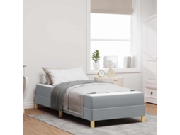 Vidaxl Cama Box Com Colchão Cinzento-claro 80 X 200 Cm Tecido