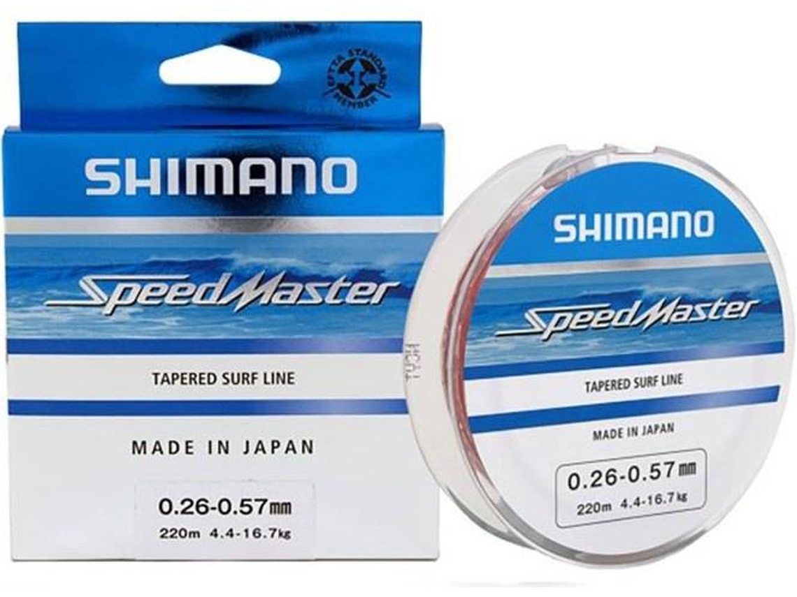 Linha de Pesca cônicas SHIMANO Speedmaster Tapered Surf Leader 10x (0.33-0.57 mm - 0,20 mm)