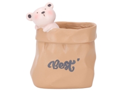 Porta Lápis LAXISCREED Urso Succulento Decoração