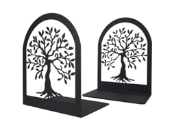 Suportes Para Livros Decorativos De Metal Resistente, Antiderrapantes E Anti-desgaste, Design De Árvore Da Vida Para Prateleiras